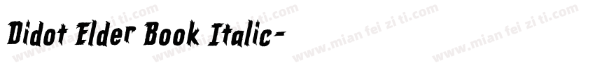 Didot Elder Book Italic字体转换